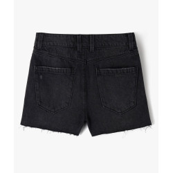 Short en jean aspect usé fille