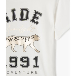 Tee-shirt manches courtes oversize imprimé fille