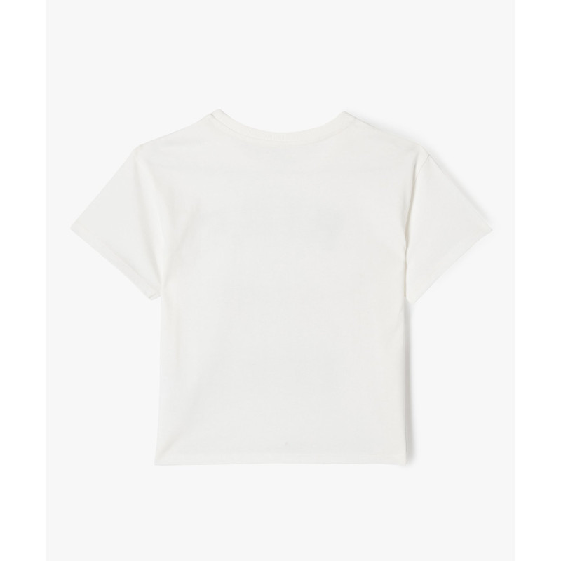 Tee-shirt manches courtes oversize imprimé fille