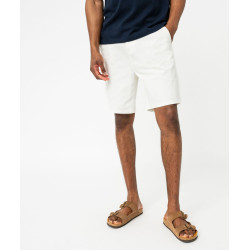 Bermuda chino en coton stretch et taille élastiquée homme