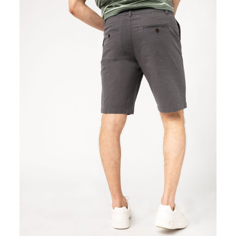 Bermuda chino en twill de coton stretch homme