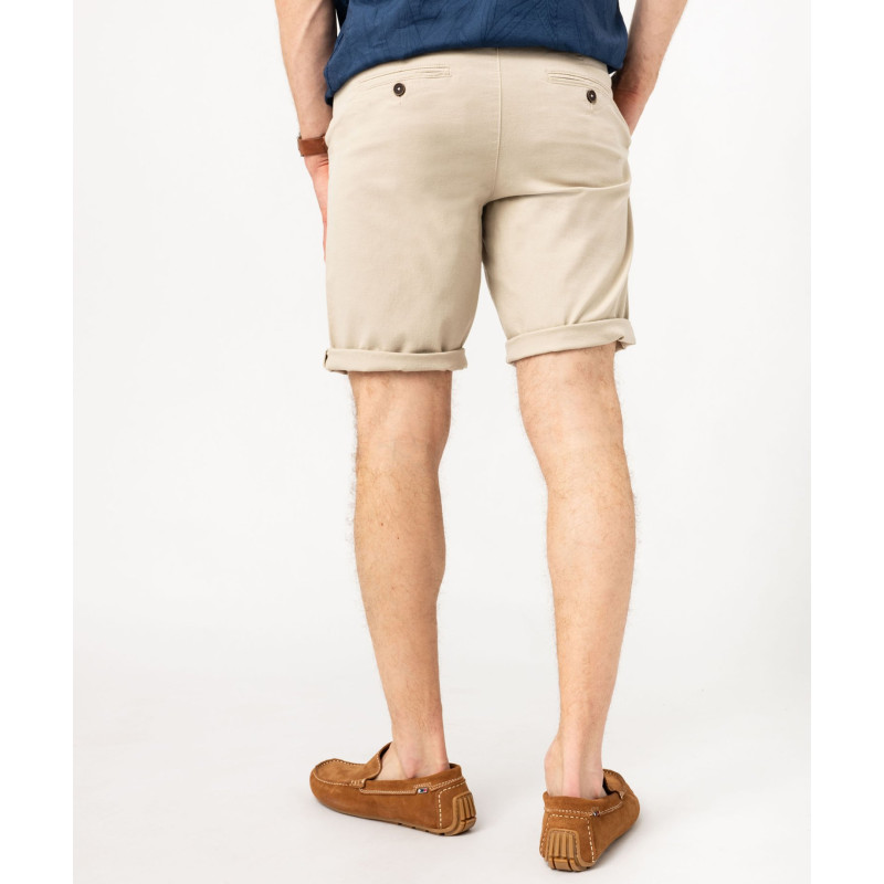 Bermuda chino en twill de coton stretch homme