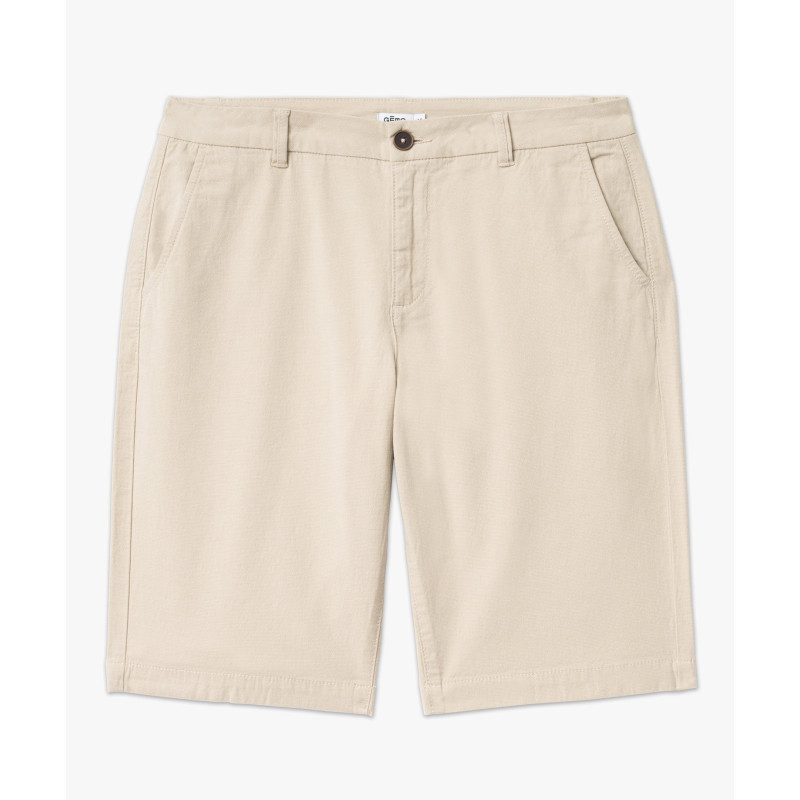 Bermuda chino en twill de coton stretch homme