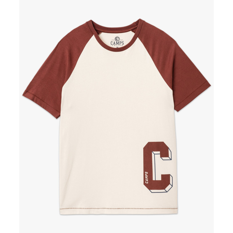 Tee-shirt manches courtes raglan contrastantes homme - Camps United