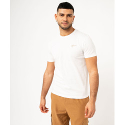 Tee-shirt manches courtes coupe droite en coton homme