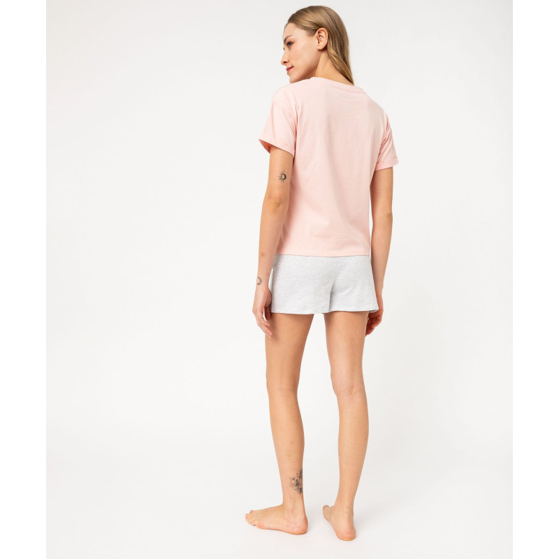 Pyjashort bicolore avec motif Le Roi Lion femme - Disney Pyjashort bicolore avec motif Le Roi Lion femme - Disney