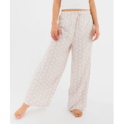 Bas de pyjama large en viscose imprimÃ©e femme