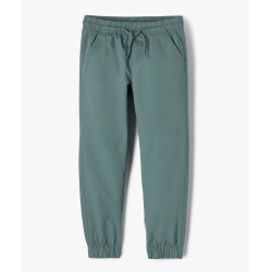 Pantalon jogger en twill de coton taille élastique garçon