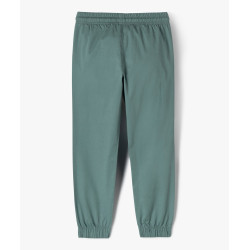 Pantalon jogger en twill de coton taille élastique garçon