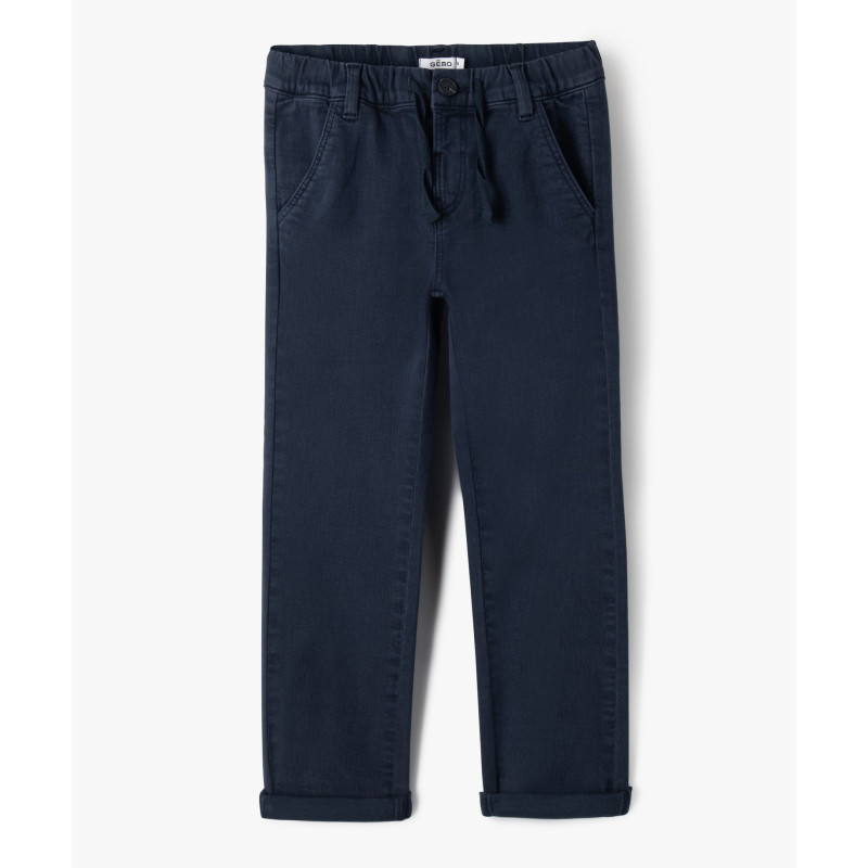 Pantalon chino coupe Regular taille élastique garçon