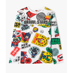 Tee-shirt manches longues imprimÃ© garÃ§on - Brawl Stars