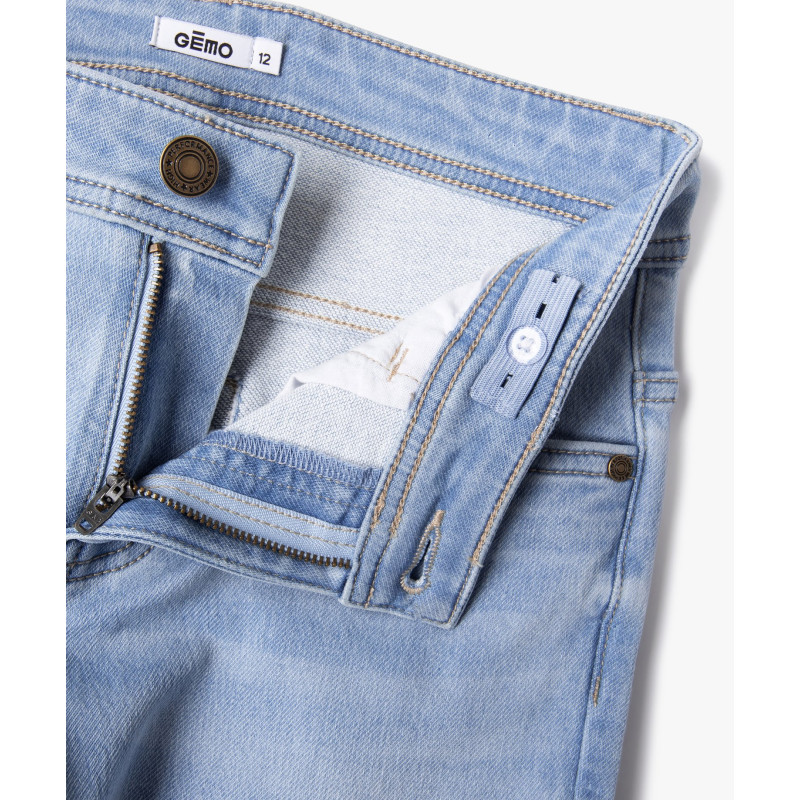 Jean coupe slim taille ajustable garçon