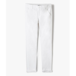 Pantalon chino en coton Ã  revers garÃ§on