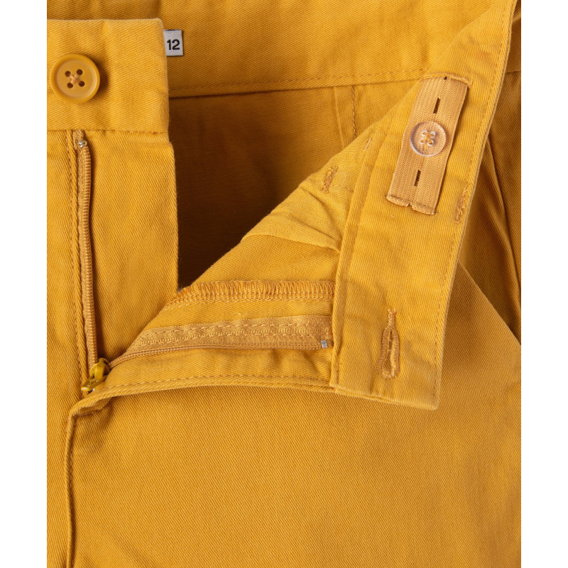 Pantalon chino en coton à revers garçon Pantalon chino en coton à revers garçon