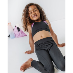 Legging de sport long Ã  taille haute Ã©lastiquÃ©e fille