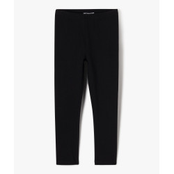 Legging long uni rÃ©sistant en coton stretch fille