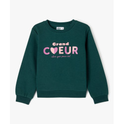 Sweat molletonnÃ© avec motif girly fille