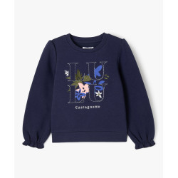 Sweat à manches froncées avec motif brodé fille - LuluCastagnette