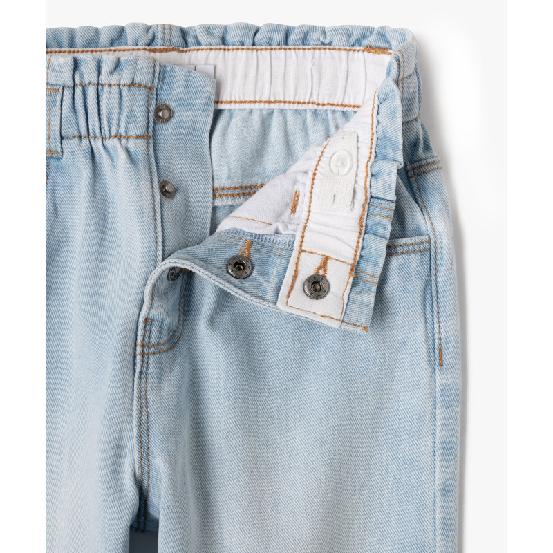 Jean slouchy à taille haute ajustable fille