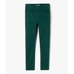 Pantalon skinny uni Ã  taille Ã©lastiquÃ©e fille