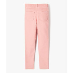 Pantalon skinny uni à taille élastiquée fille