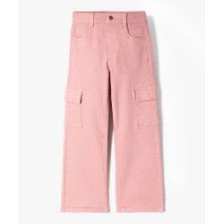 Pantalon cargo straight Ã  taille ajustable fille