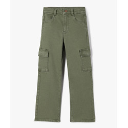 Pantalon cargo straight Ã  taille ajustable fille