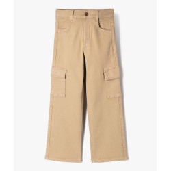 Pantalon cargo straight Ã  taille ajustable fille