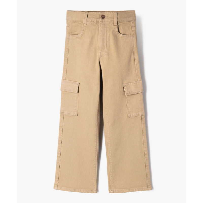 Pantalon cargo straight à taille ajustable fille