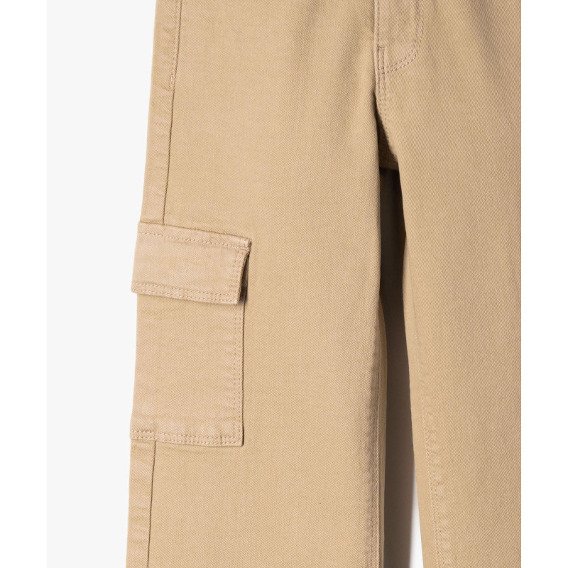 Pantalon cargo straight à taille ajustable fille