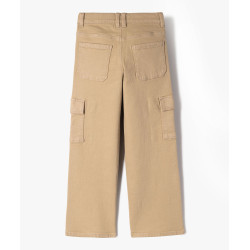 Pantalon cargo straight à taille ajustable fille