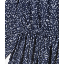 Robe manches longues à motifs fleuris fille