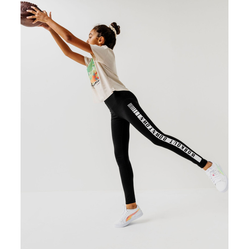 Leggings de sport avec inscription sur le côté fille