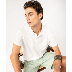 Polo manches courtes en maille texturée homme
