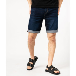 Bermuda en jean stretch coupe droite homme