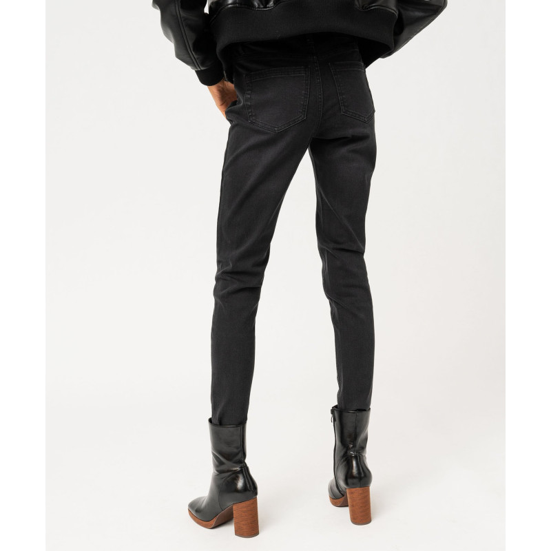 Jean skinny extensible taille normale à bord franc femme