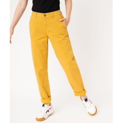 Pantalon chino coupe regular femme