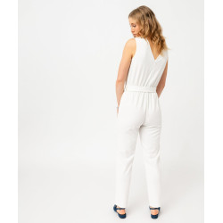 Combinaison pantalon femme avec haut cache-coeur