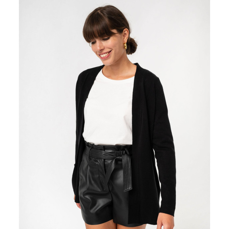 Gilet long porté ouvert femme Gilet long porté ouvert femme