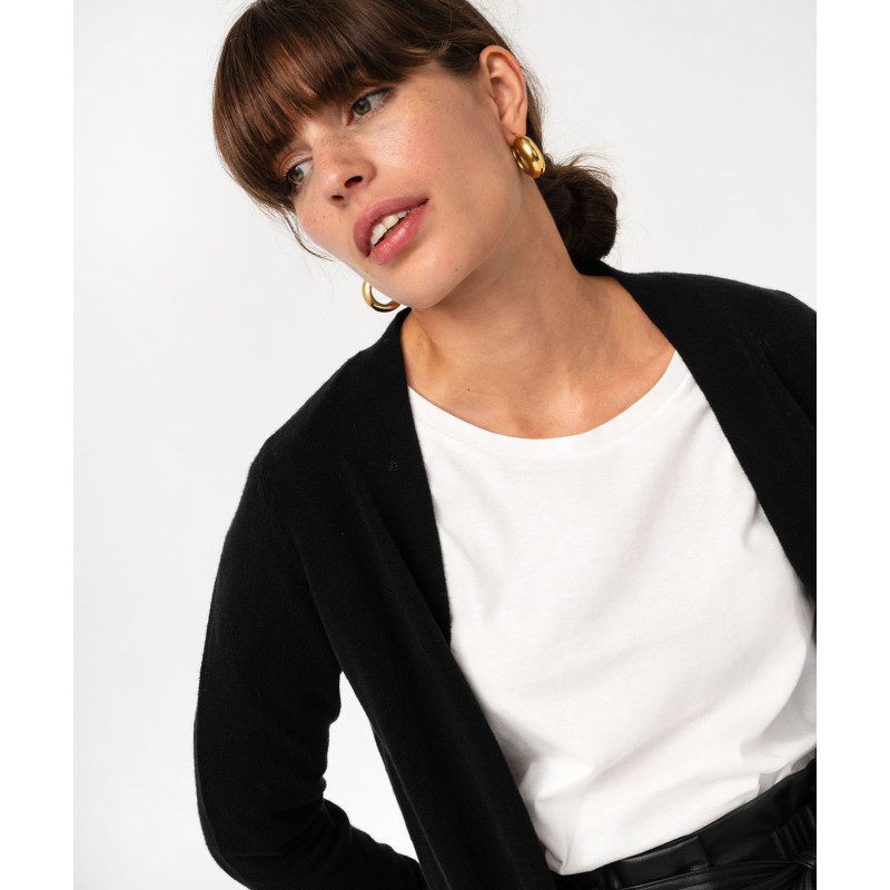 Gilet long porté ouvert femme Gilet long porté ouvert femme