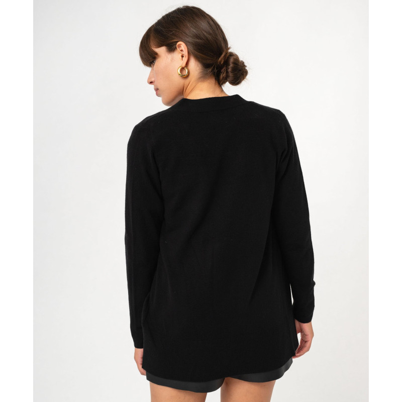 Gilet long porté ouvert femme Gilet long porté ouvert femme