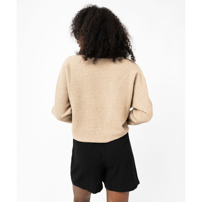 Pull scintillant en maille côtelée femme Pull scintillant en maille côtelée femme