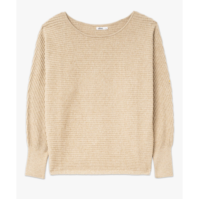 Pull scintillant en maille côtelée femme Pull scintillant en maille côtelée femme