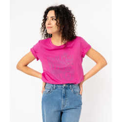 Tee-shirt Ã  manches courtes avec motif bohÃ¨me femme