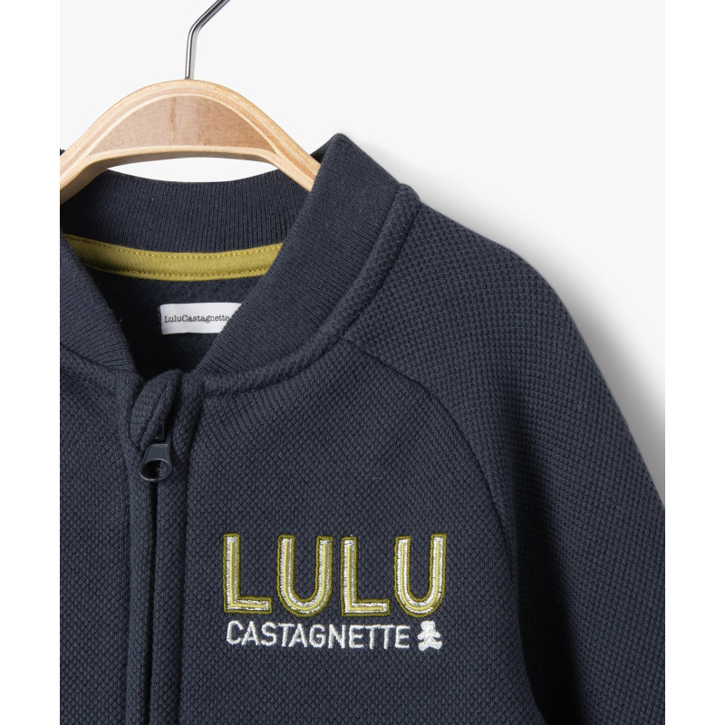 Sweat zippé en maille piquée bébé garçon - LuluCastagnette