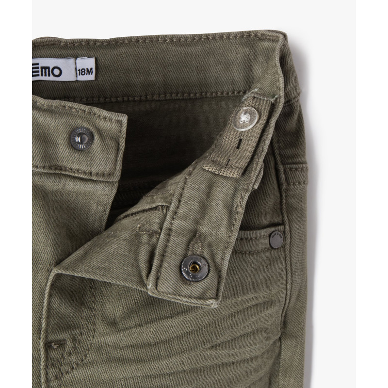 Pantalon slim en toile extensible bébé garçon Pantalon slim en toile extensible bébé garçon