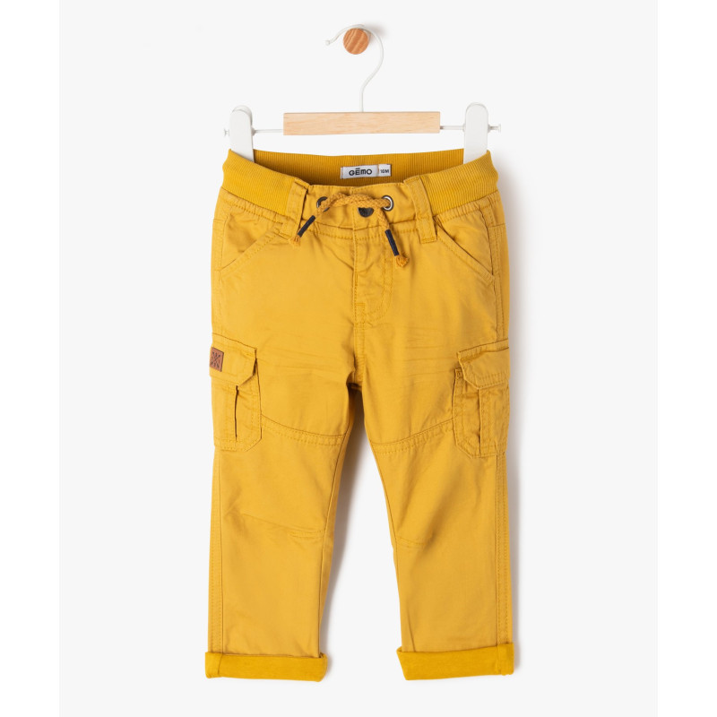 Pantalon coupe cargo doublé avec taille élastique bébé garçon