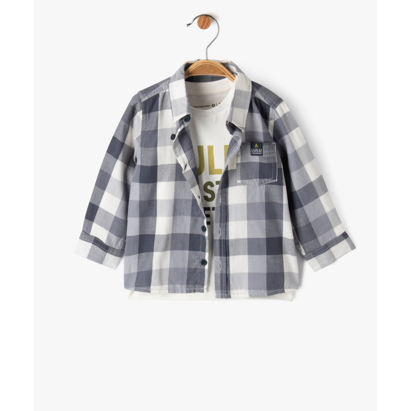 Ensemble 2 pièces chemise et tee-shirt bébé garçon - LuluCastagnette Ensemble 2 pièces chemise et tee-shirt bébé garçon - LuluCastagnette