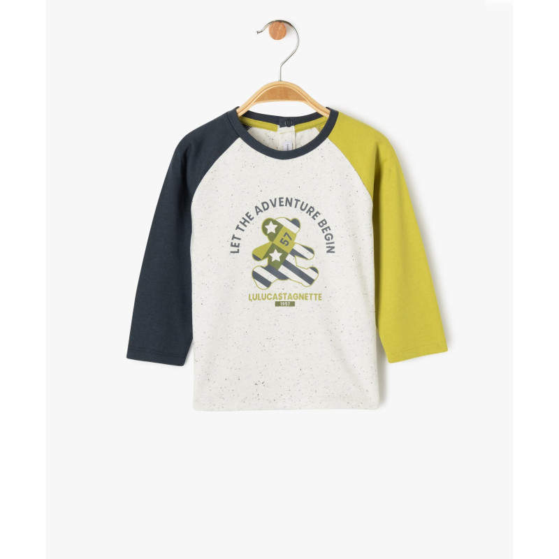 Tee-shirt manches longues raglan imprimé bébé garçon - LuluCastagnette