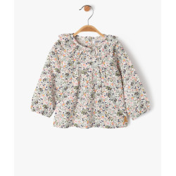 Blouse manches longues ample à col volanté fille - LuluCastagnette